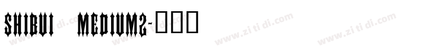 Shibui Medium2字体转换
